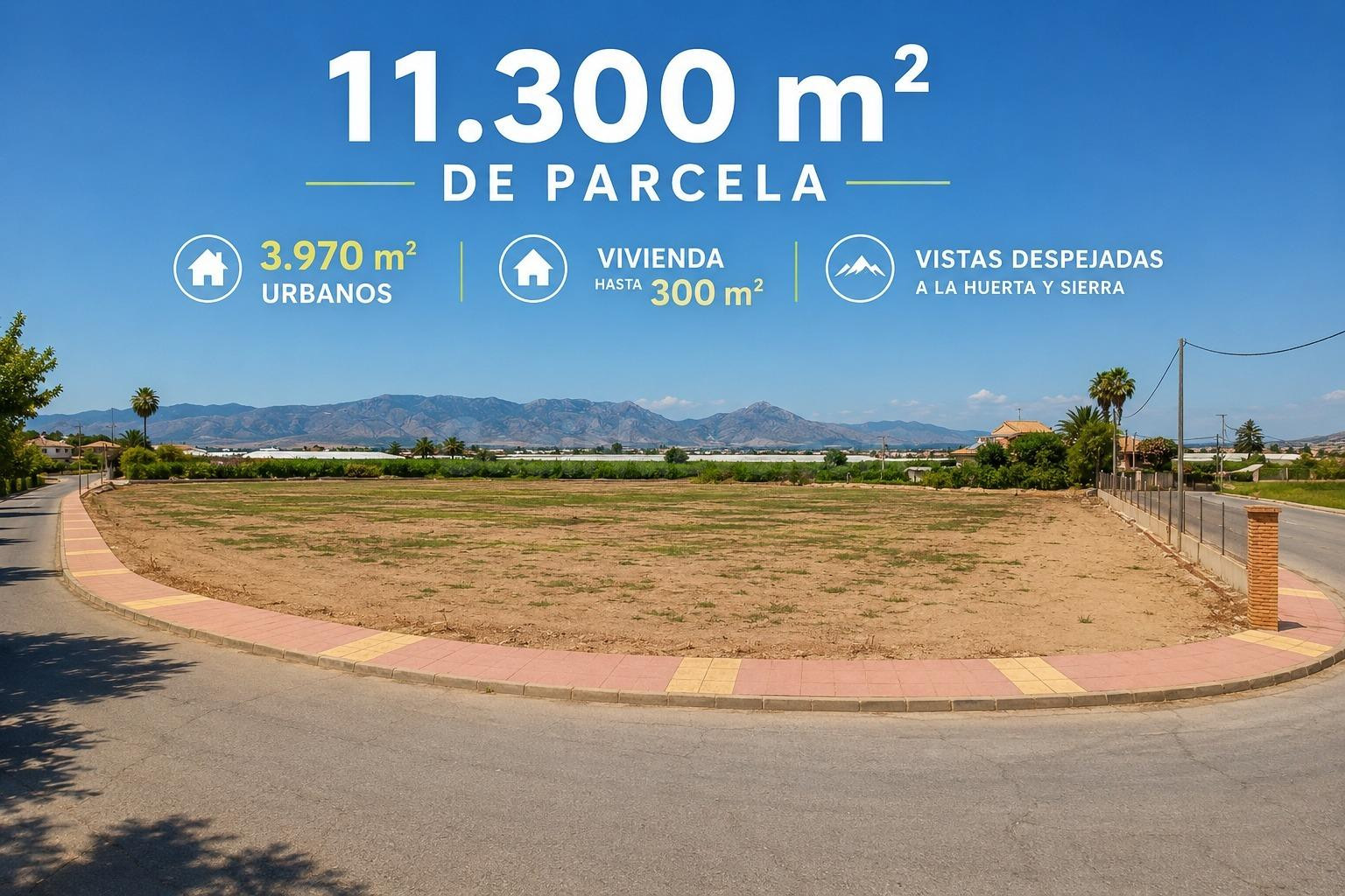 Parcela de 11.300 m2 con suelo urbano para construir una viv