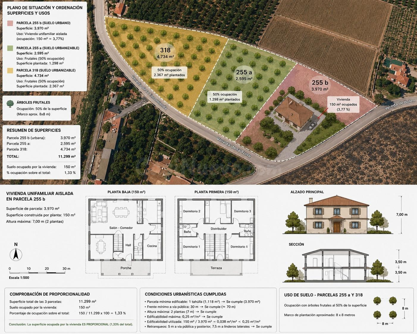 Parcela de 11.300 m2 con suelo urbano para construir una viv - foto 2