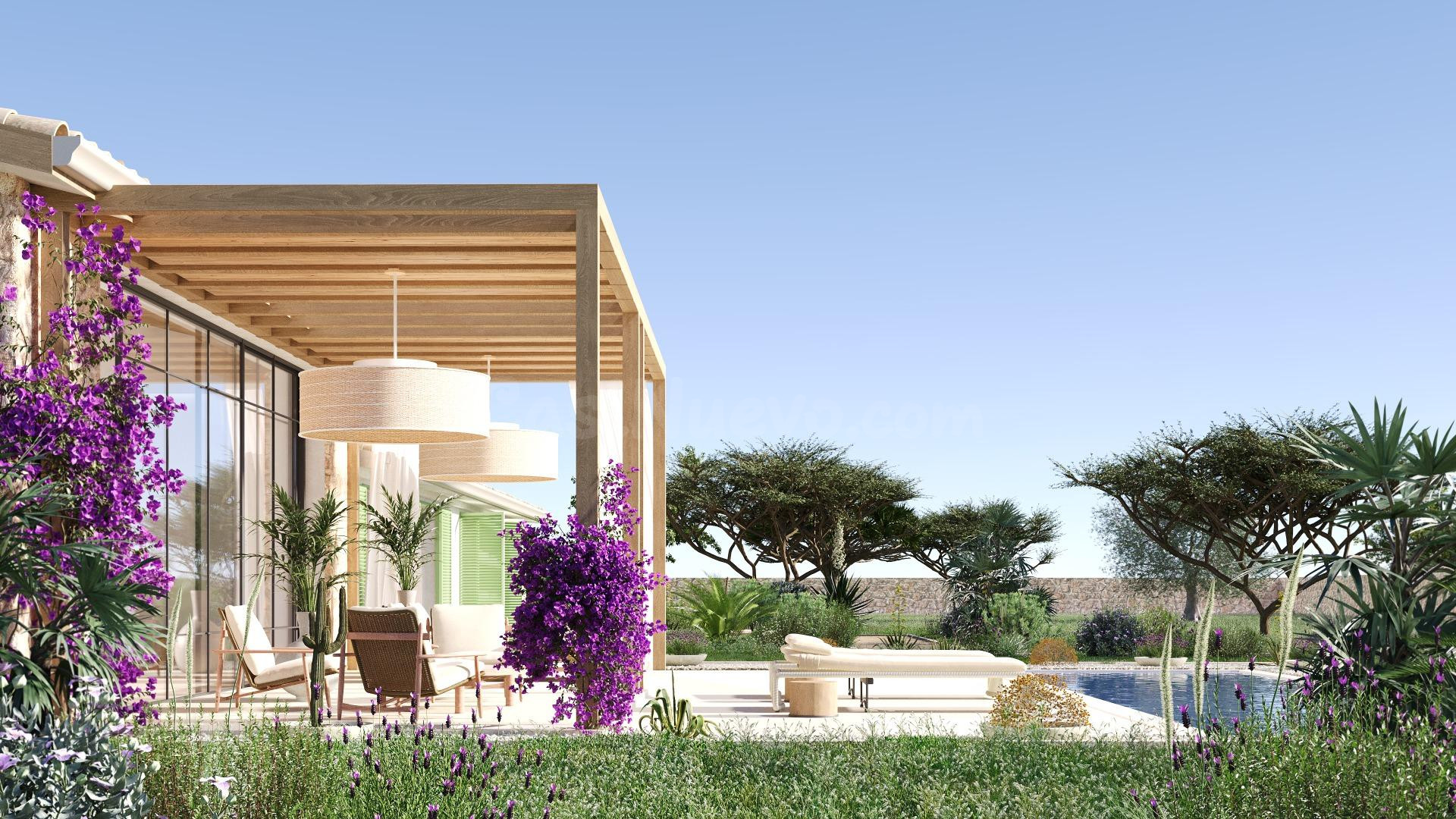 Espectacular proyecto de unifamiliar rústica con piscina en Llucmajor