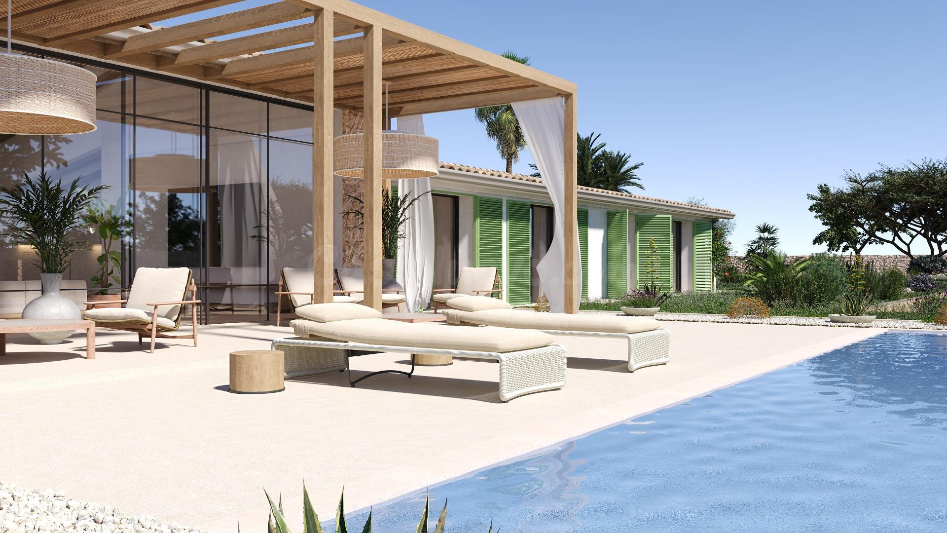 Espectacular proyecto de unifamiliar rústica con piscina en  - foto 2