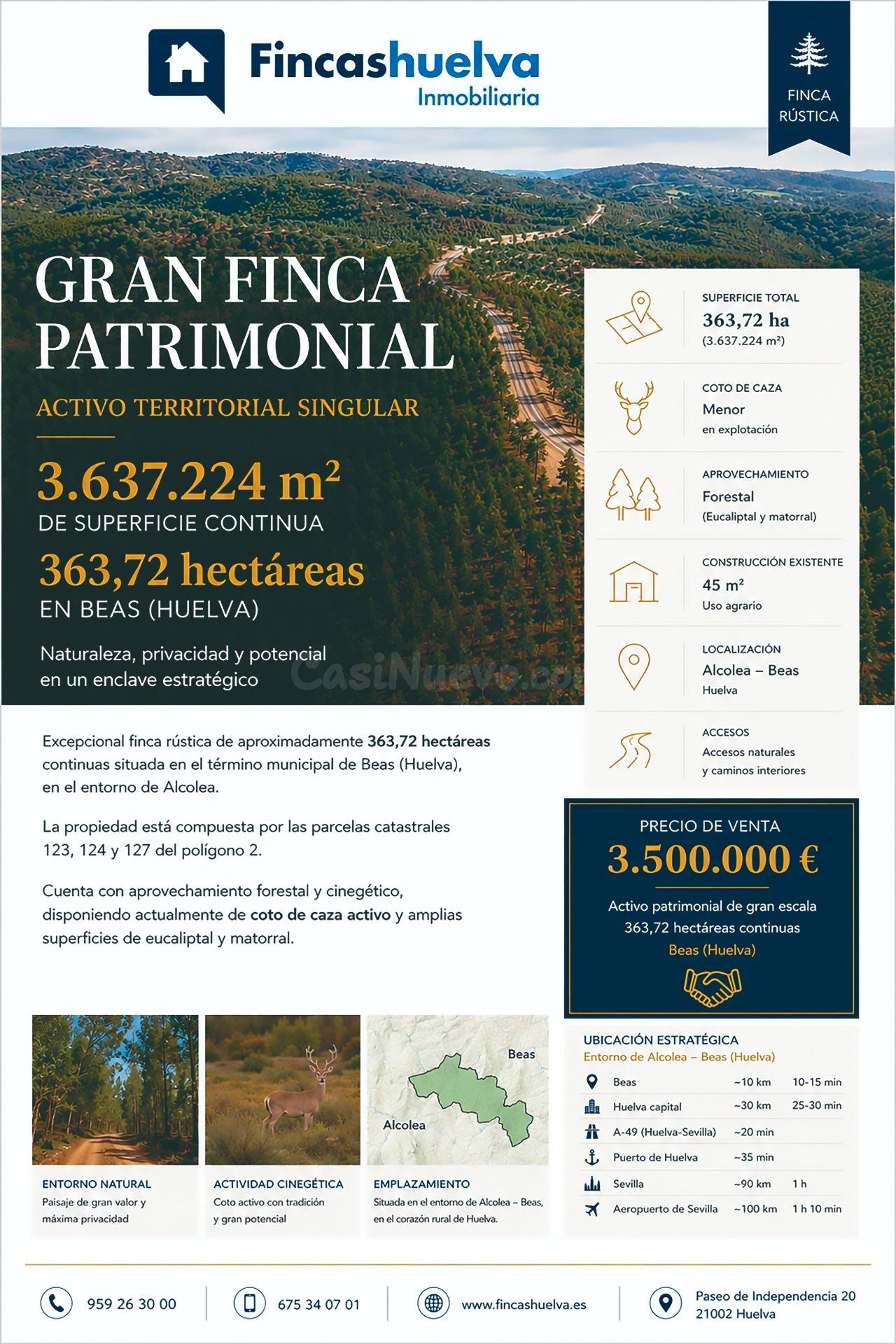 FINCA RÚSTICA DE 363 HECTÁREAS EN BEAS (HUELVA) - foto 3