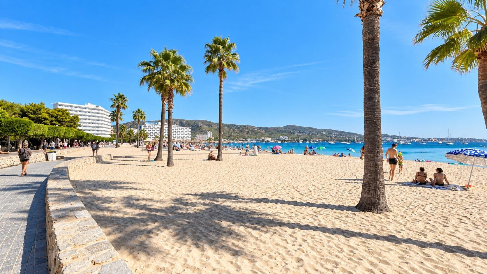 Piso con terraza en segunda línea de mar en Palmanova