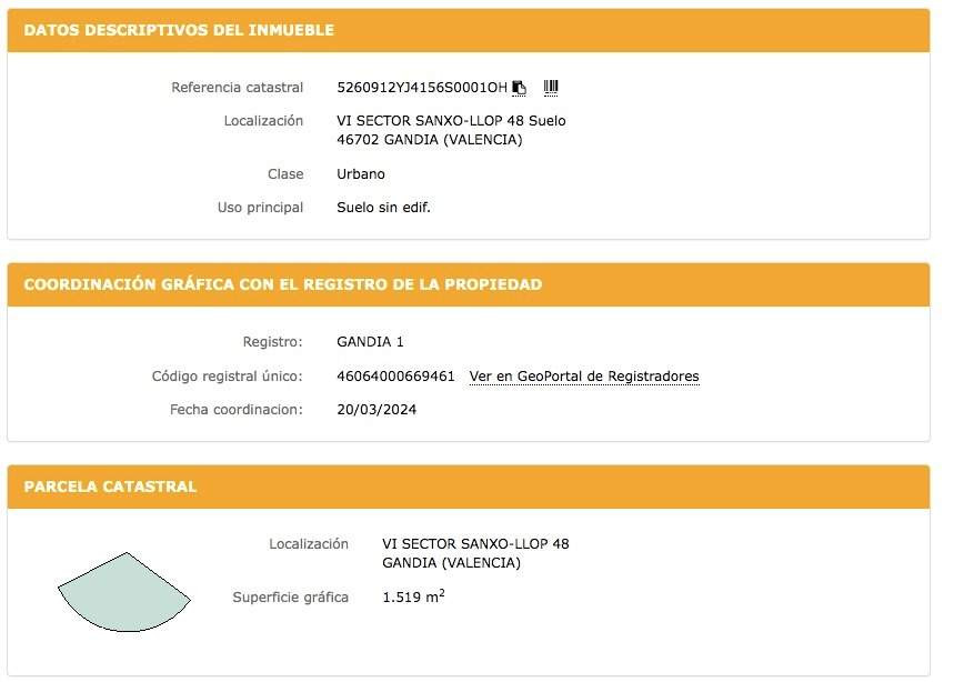 Solar Urbano en Venta – Sector Sanxo Llop (Gandia) - foto 4