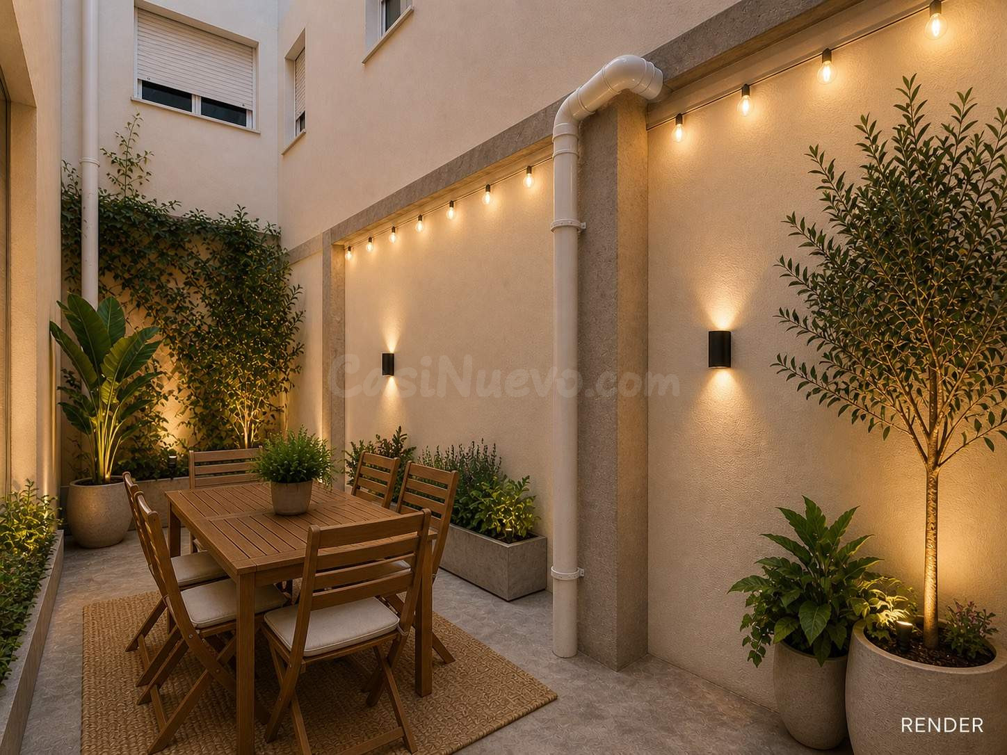 Local comercial de 138 m2 en calle peatonal de Piles. Patio  - foto 4