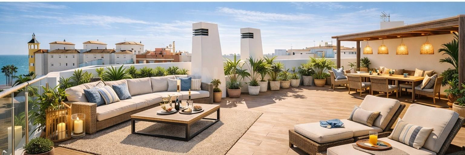 Ático dúplex único con gran solárium privado de 90 m2 y vist