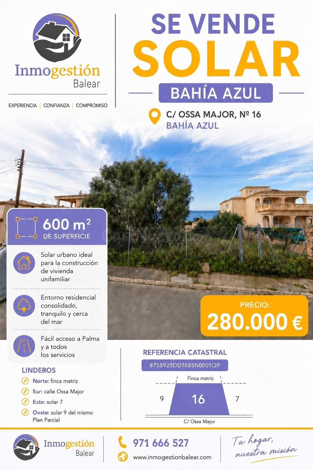 Solar Urbano en Bahía Azul