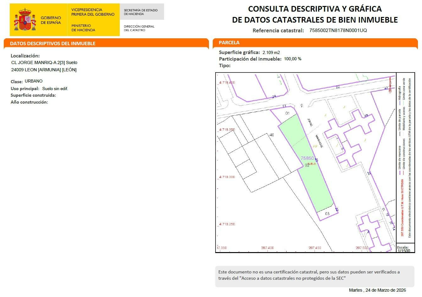 TERRENO URBANO EN LEÓN ZONA VEGA - OTERUELO - foto 3