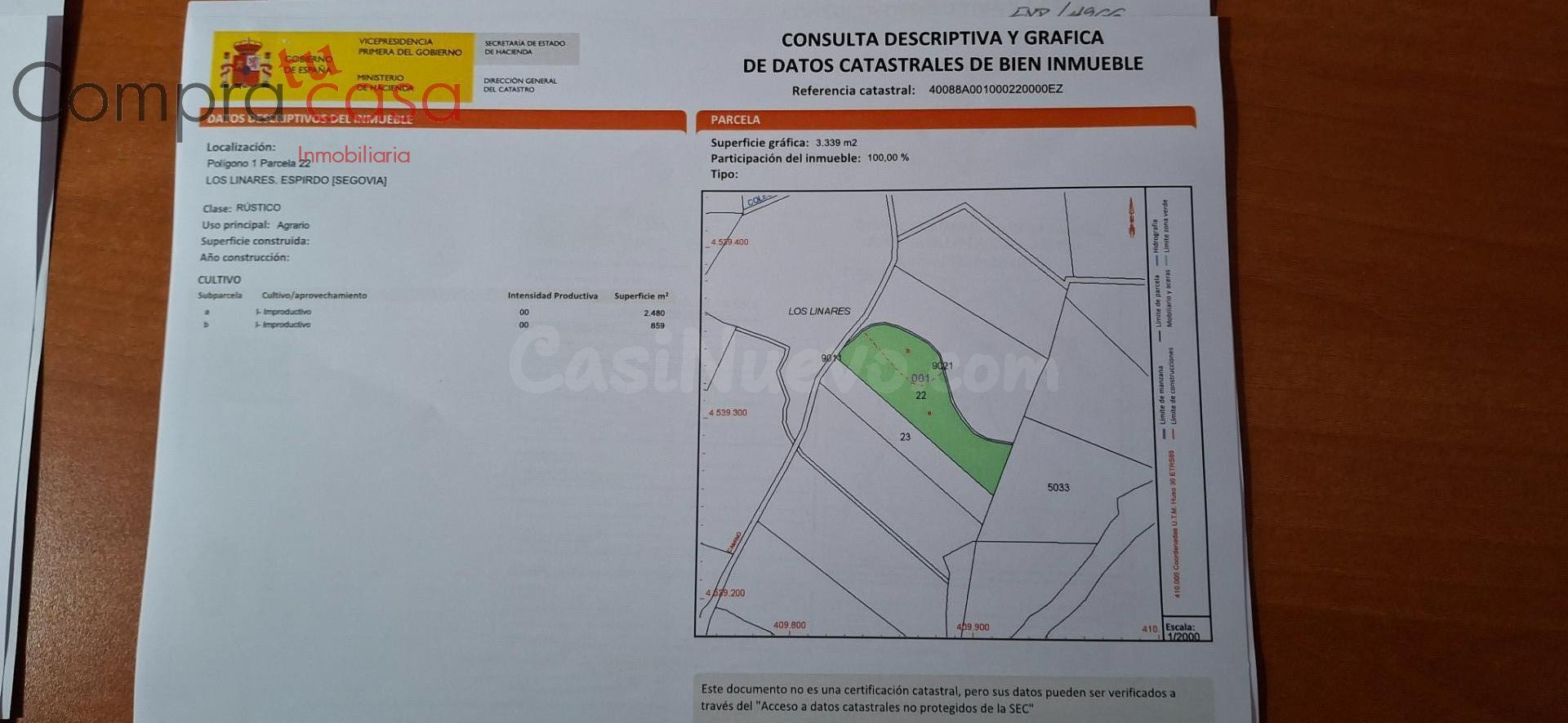 VENTA de PARCELA en ESPIRDO - foto 2