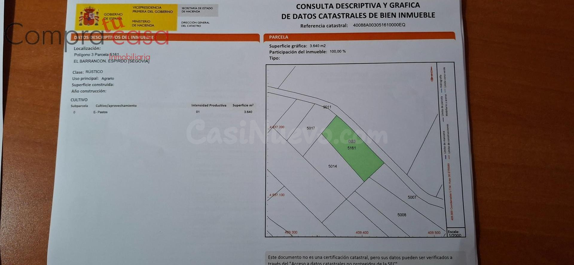 VENTA de PARCELA en ESPIRDO - foto 2