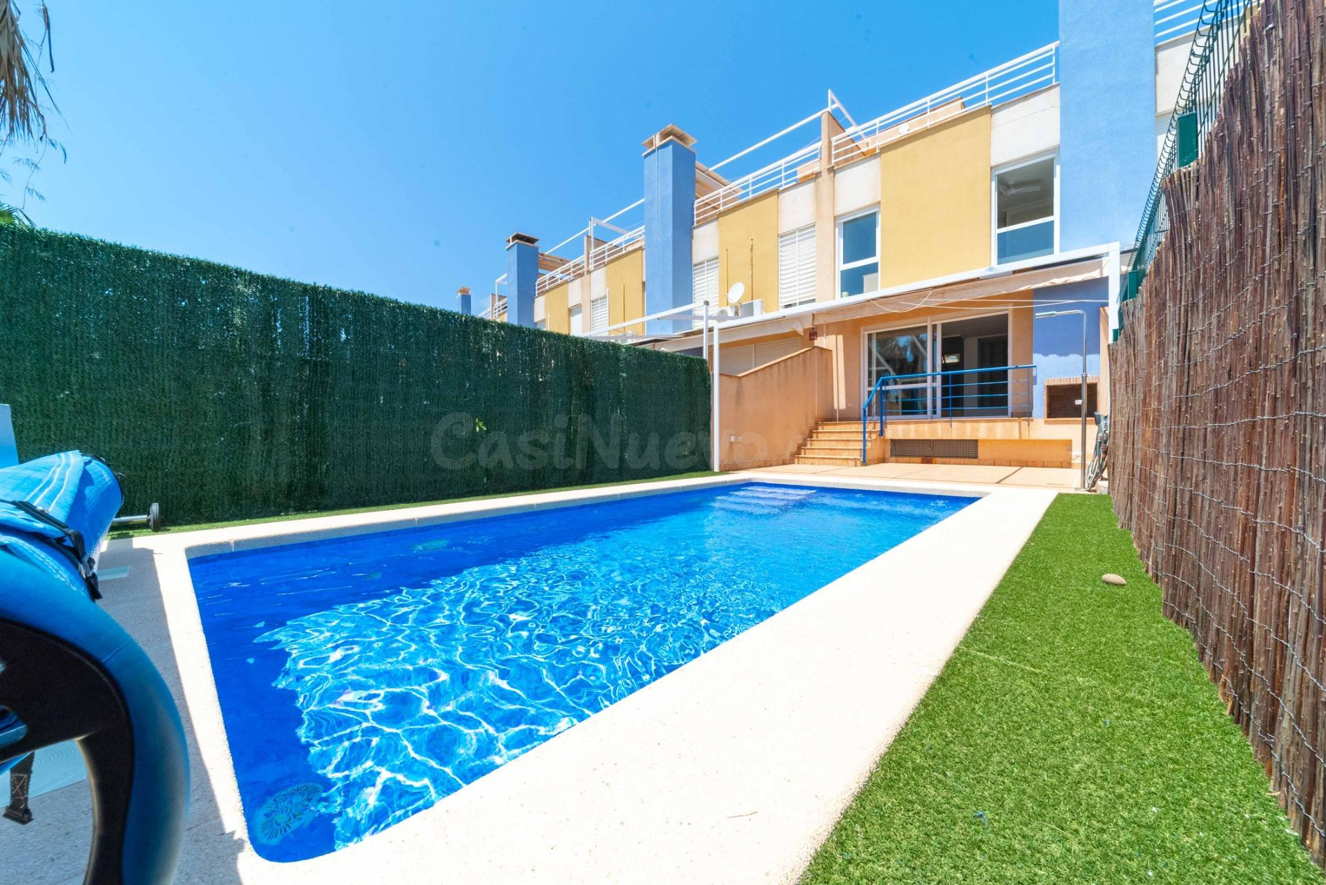 Aguamarina chalet adosado con piscina  y vistas al mar a 100 - foto 3