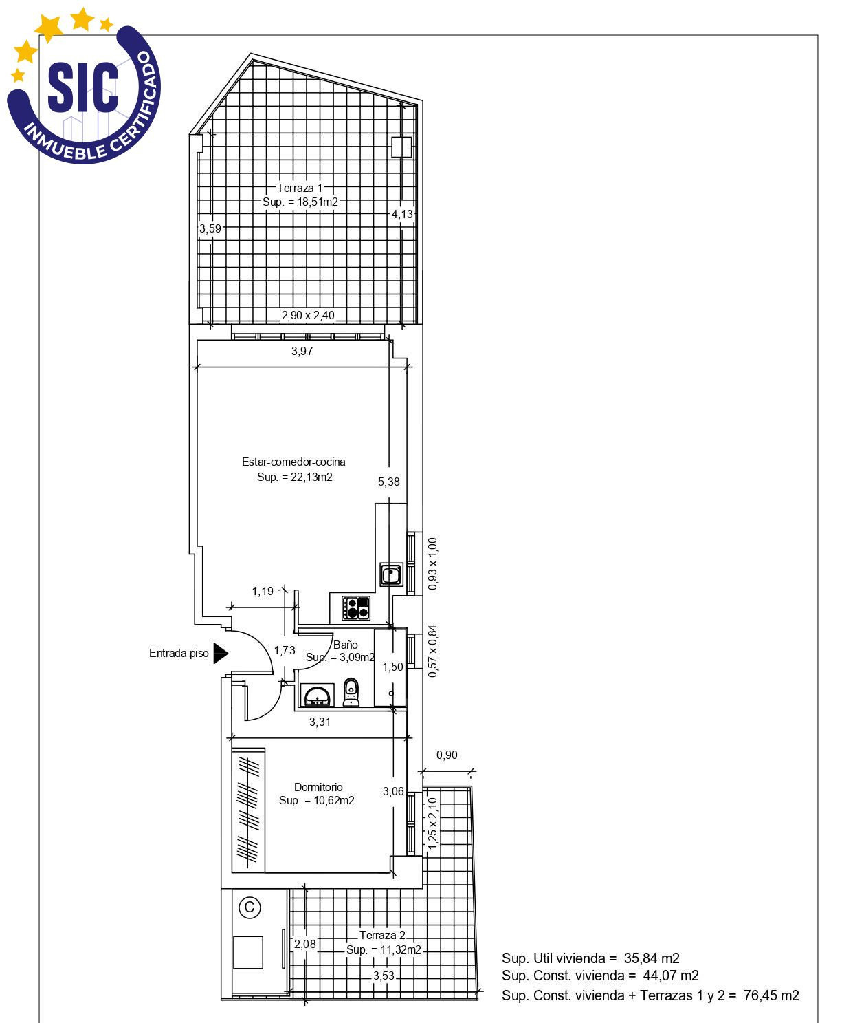 Apartamento 10ª planta con doble terraza y vistas 360º en la zona de Magic World. - foto 4