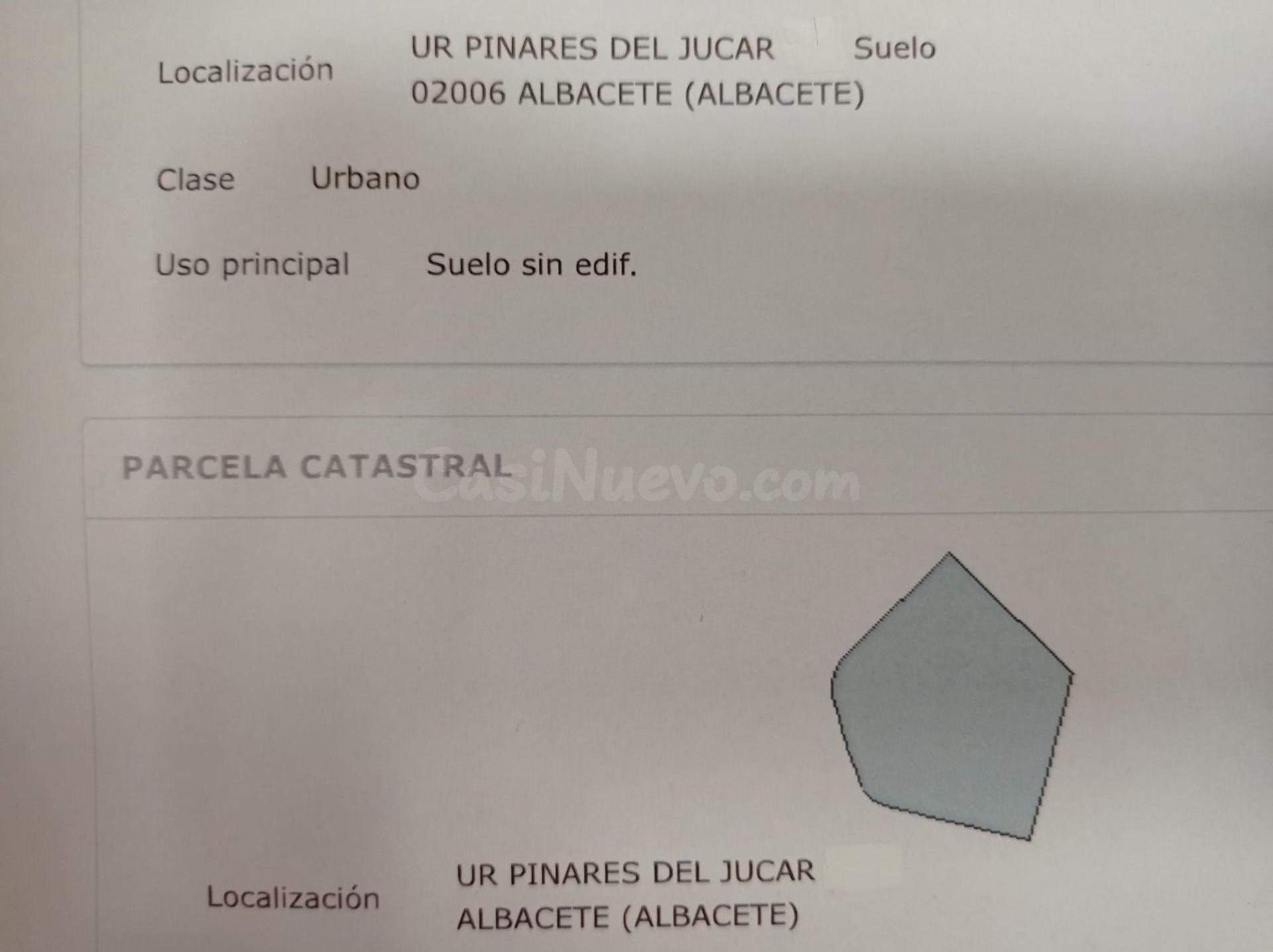 ESPECTACULAR OCASION! SE VENDE TERRENO URBANO, DE UNOS 10.000 METROS APROXIMADAMENTE EN PINARES DEL JUCAR