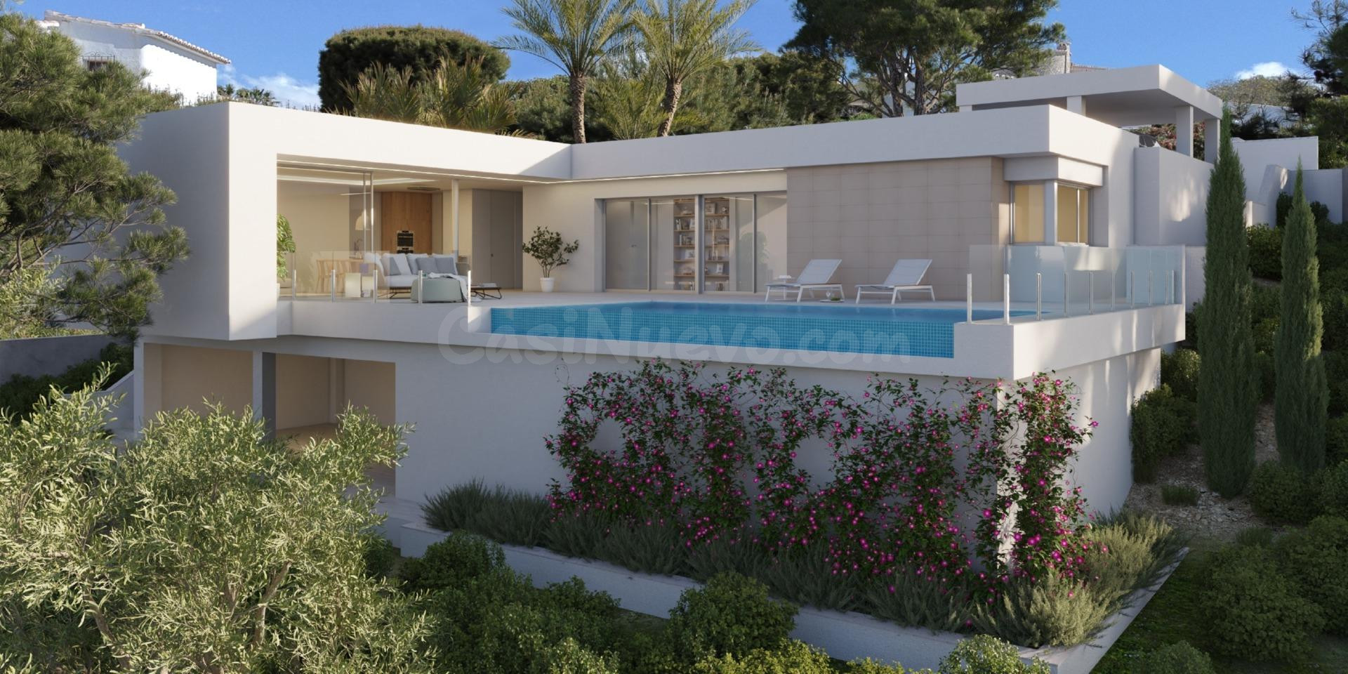 Villa nueva moderna con vistas al mar