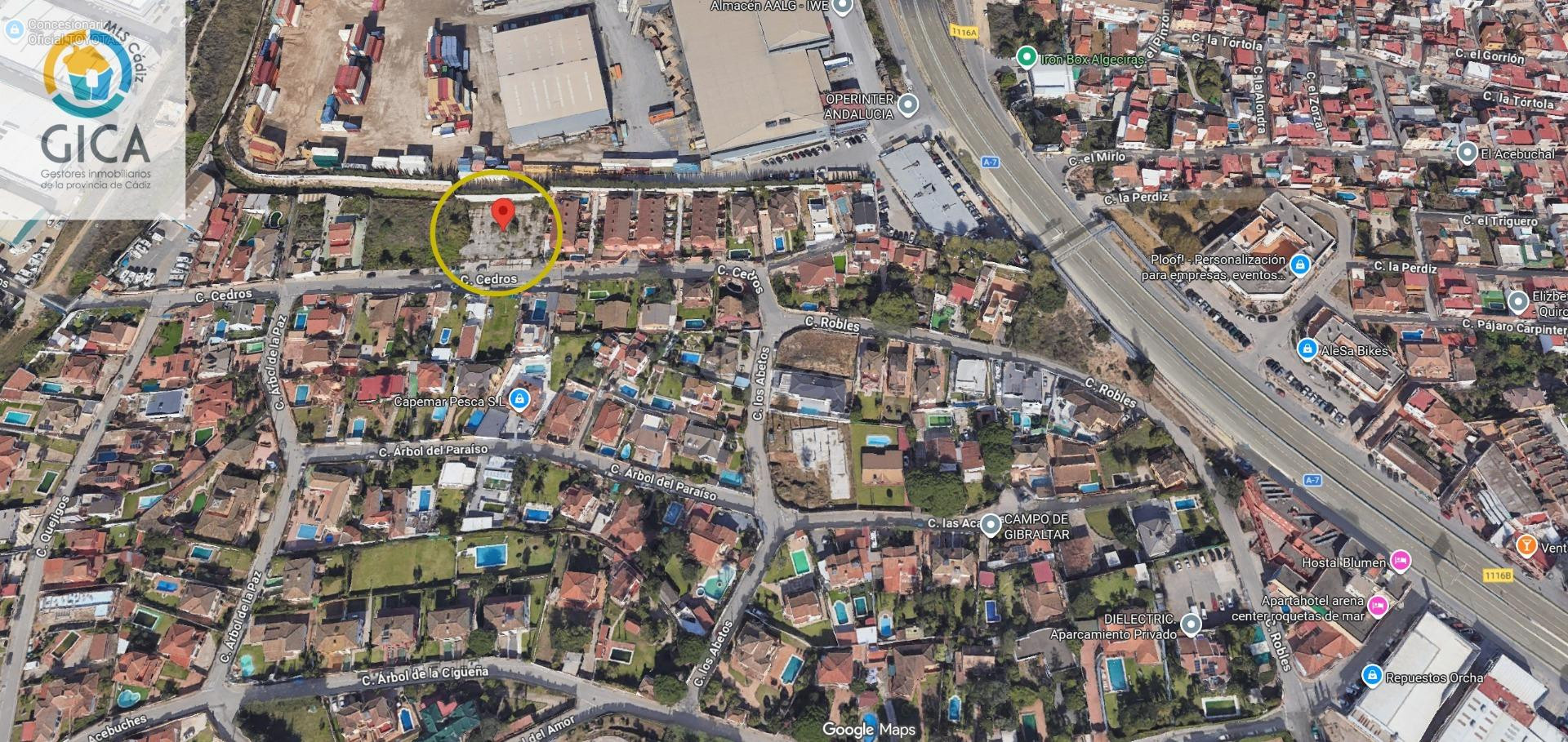 Se vende parcela resultante (+500 m2 aprox.) de finca matriz