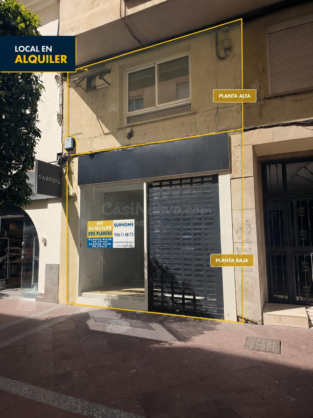 Amplio local comercial en alquiler en plena calle Regino Mar
