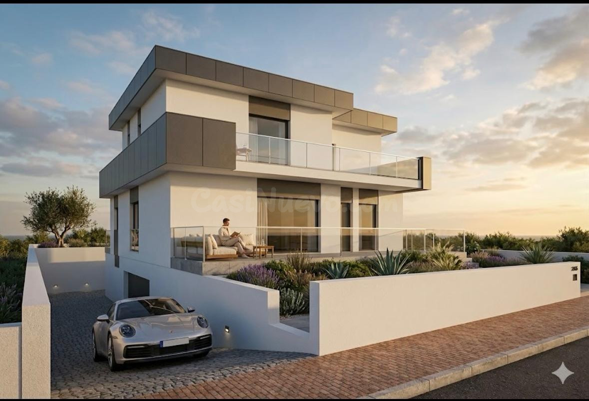 Exclusiva villa de obra nueva en La Alcayna: diseño, amplitu