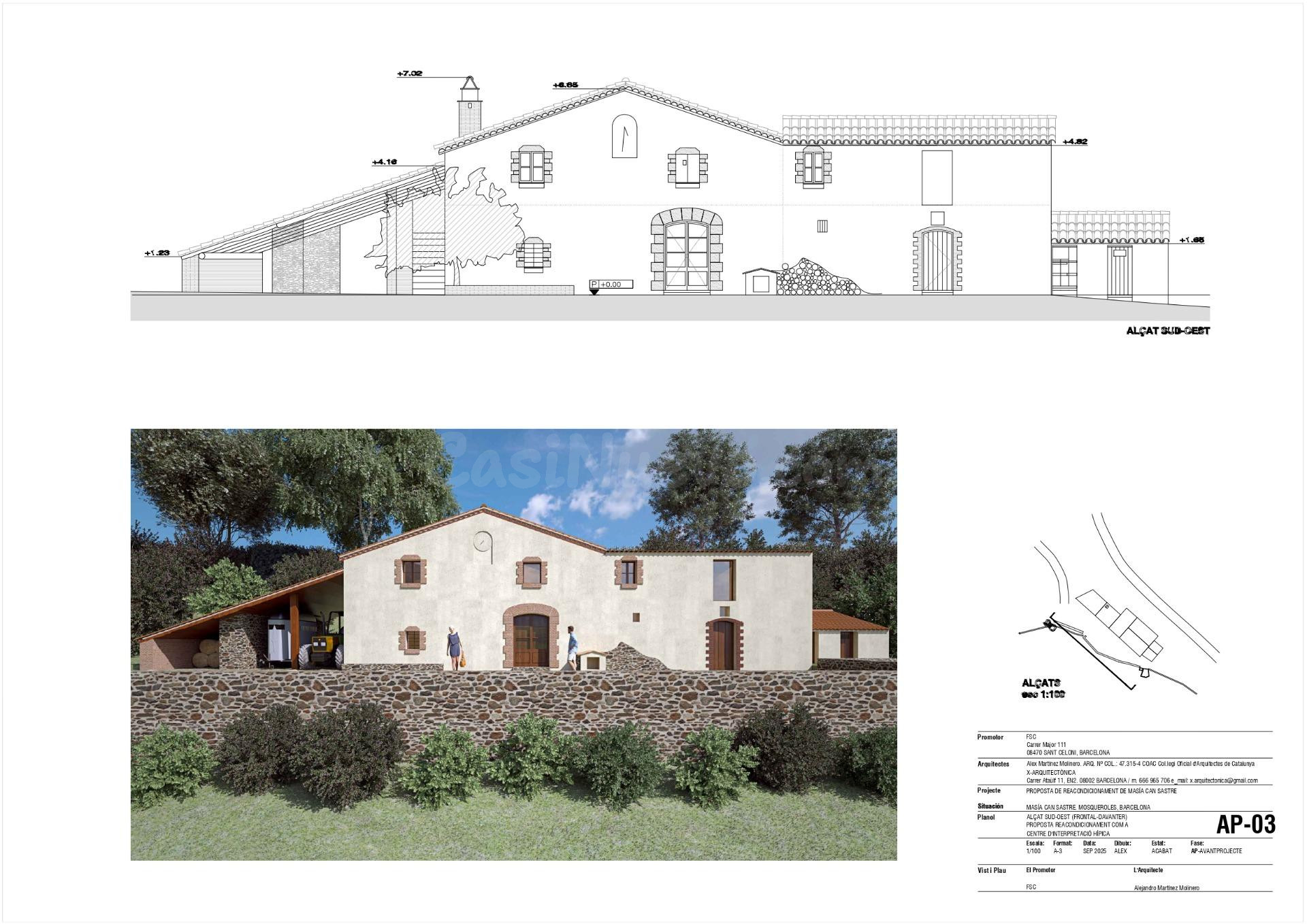 FOGARS DE MONTCLÚS (MOSQUEROLES): MASIA A REFORMAR CON IMPRE - foto 2