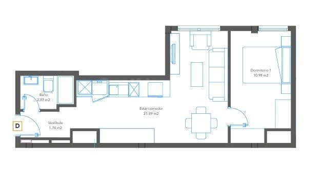 Piso 1 habitación 43m² en venta - Alcaravaneras - foto 3