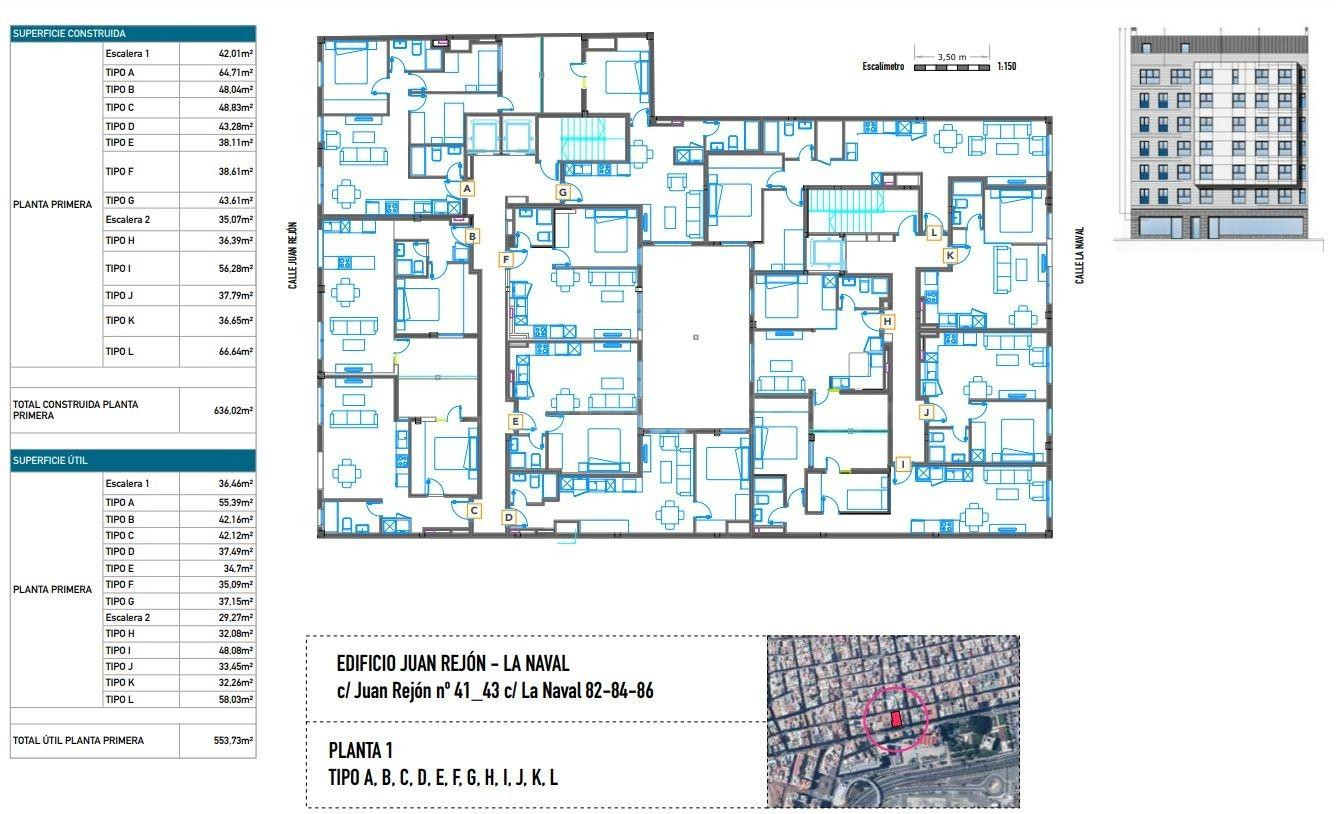 Piso 1 habitación 43m² en venta - Alcaravaneras - foto 4
