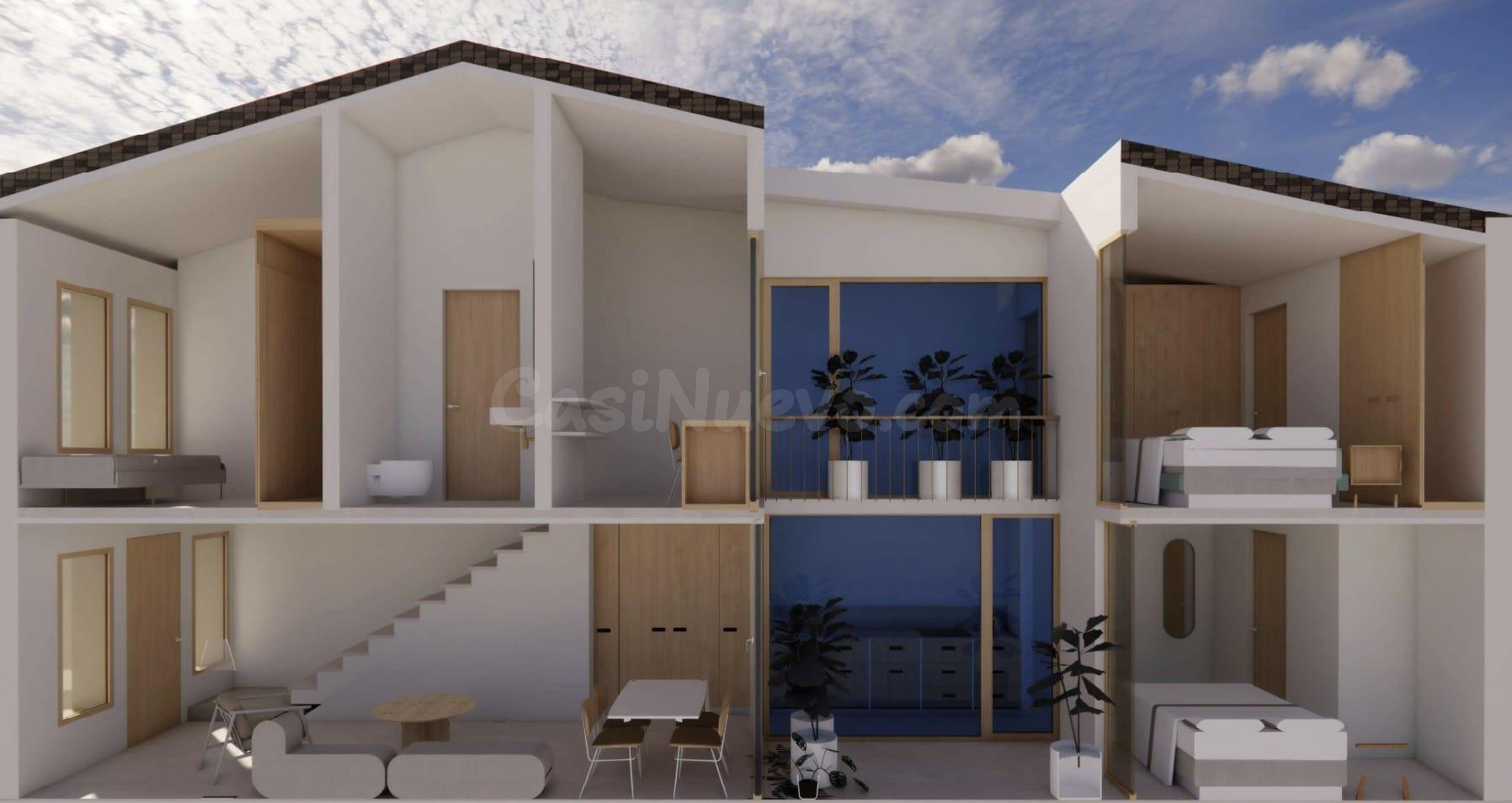 Casa completamente reformada desde cero de 3 habitaciones y 