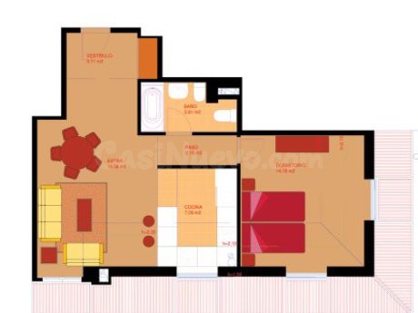 Ático 50m² en venta - Carreño