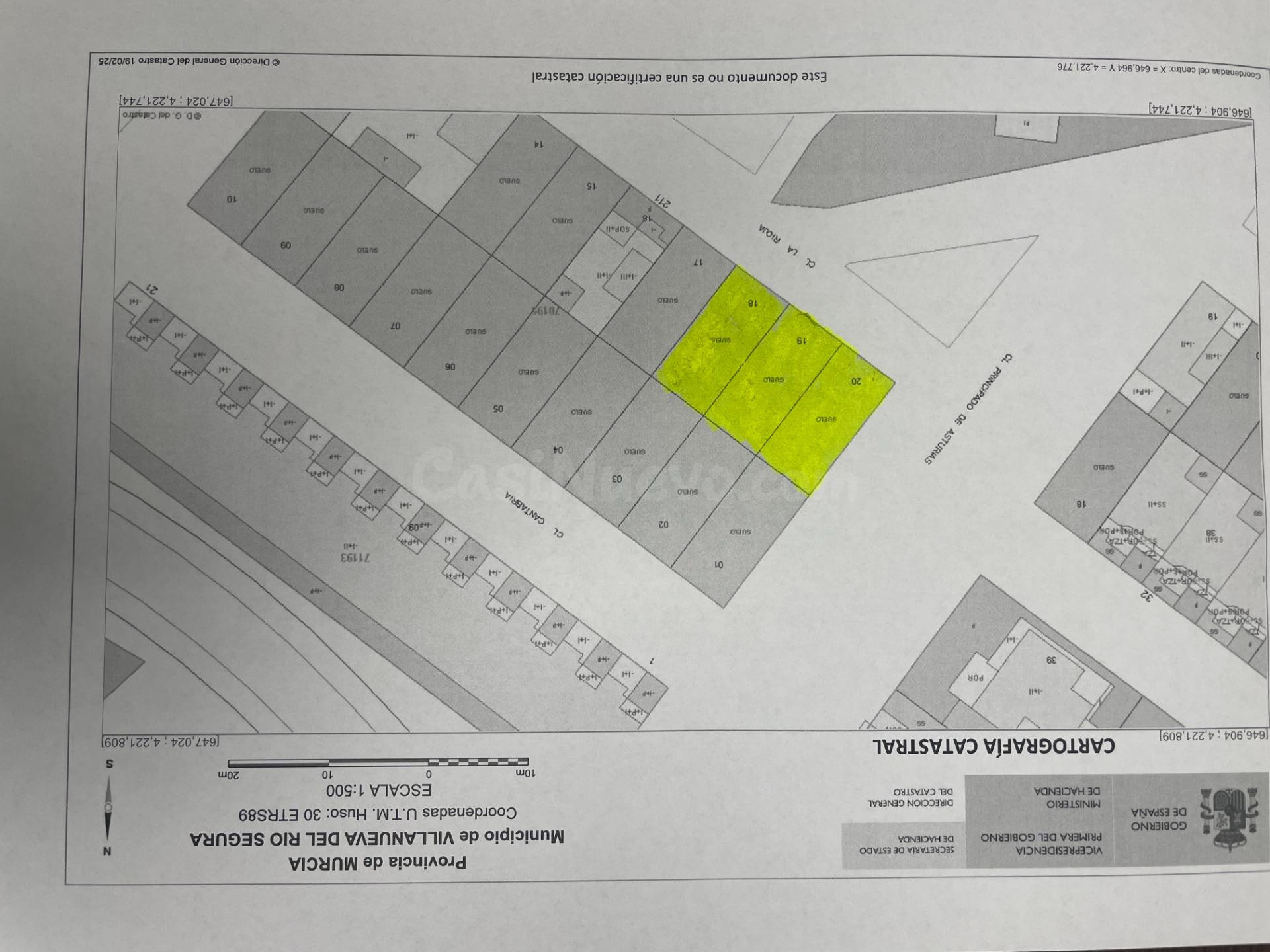 SOLAR DE 315M2 EN VILLANUEVA DEL RIO SEGURA