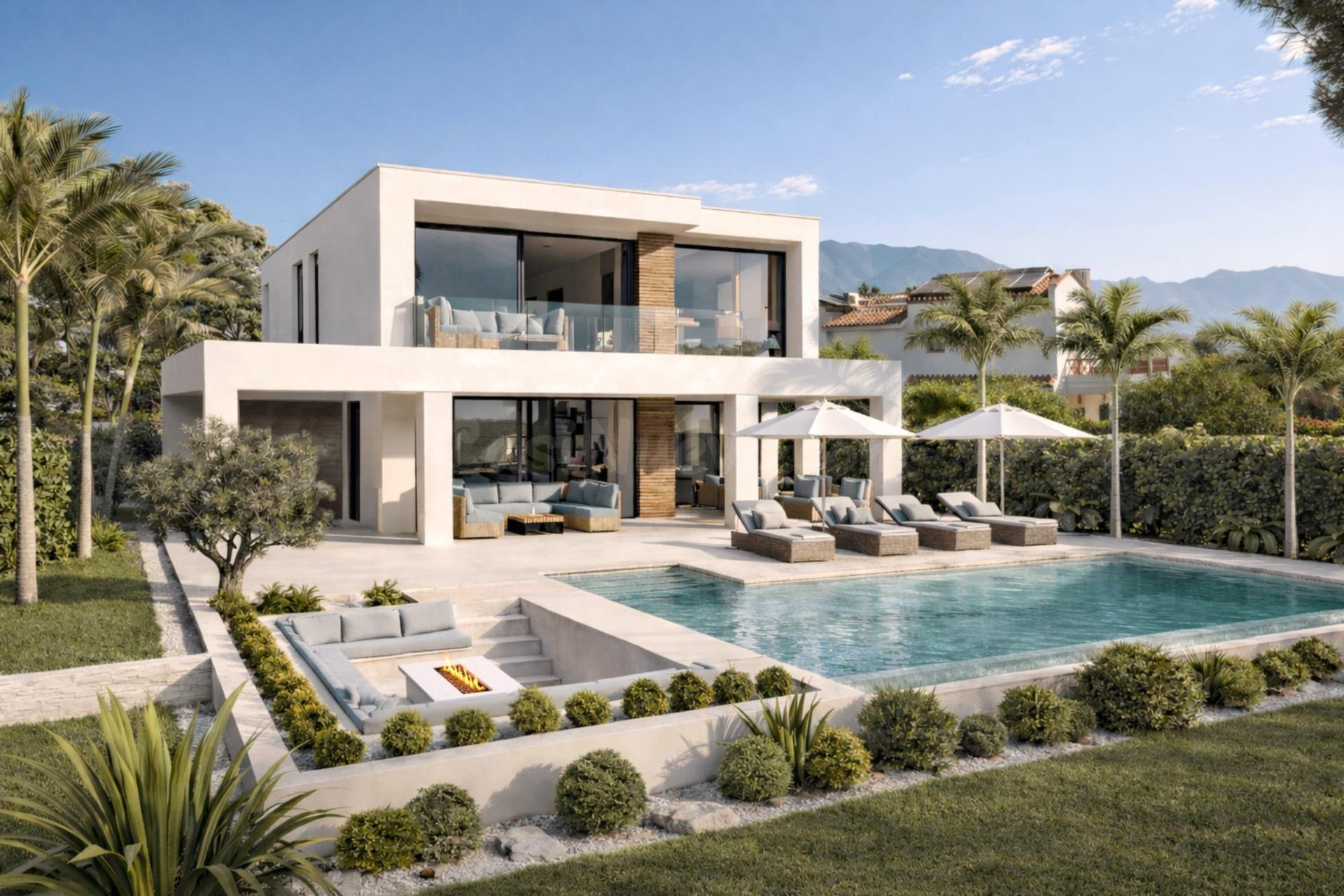Villa de lujo junto al golf – Diseño contemporáneo, piscina 