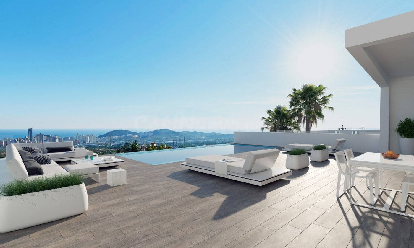 VILLAS DE LUJO DE OBRA NUEVA EN FINESTRAT CON VISTAS AL MAR