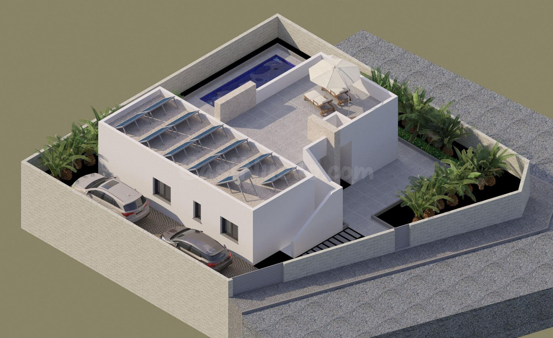 VILLA MODERNA EN UNA SOLA PLANTA DE 3 DORMITORIOS CON PISCIN - foto 5