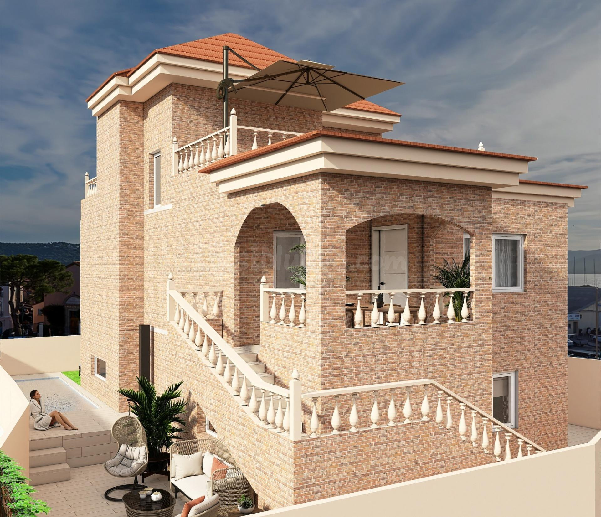 VILLA DE NUEVA CONSTRUCCIÓN DE ESTILO MEDITERRÁNEO CON 4 DOR