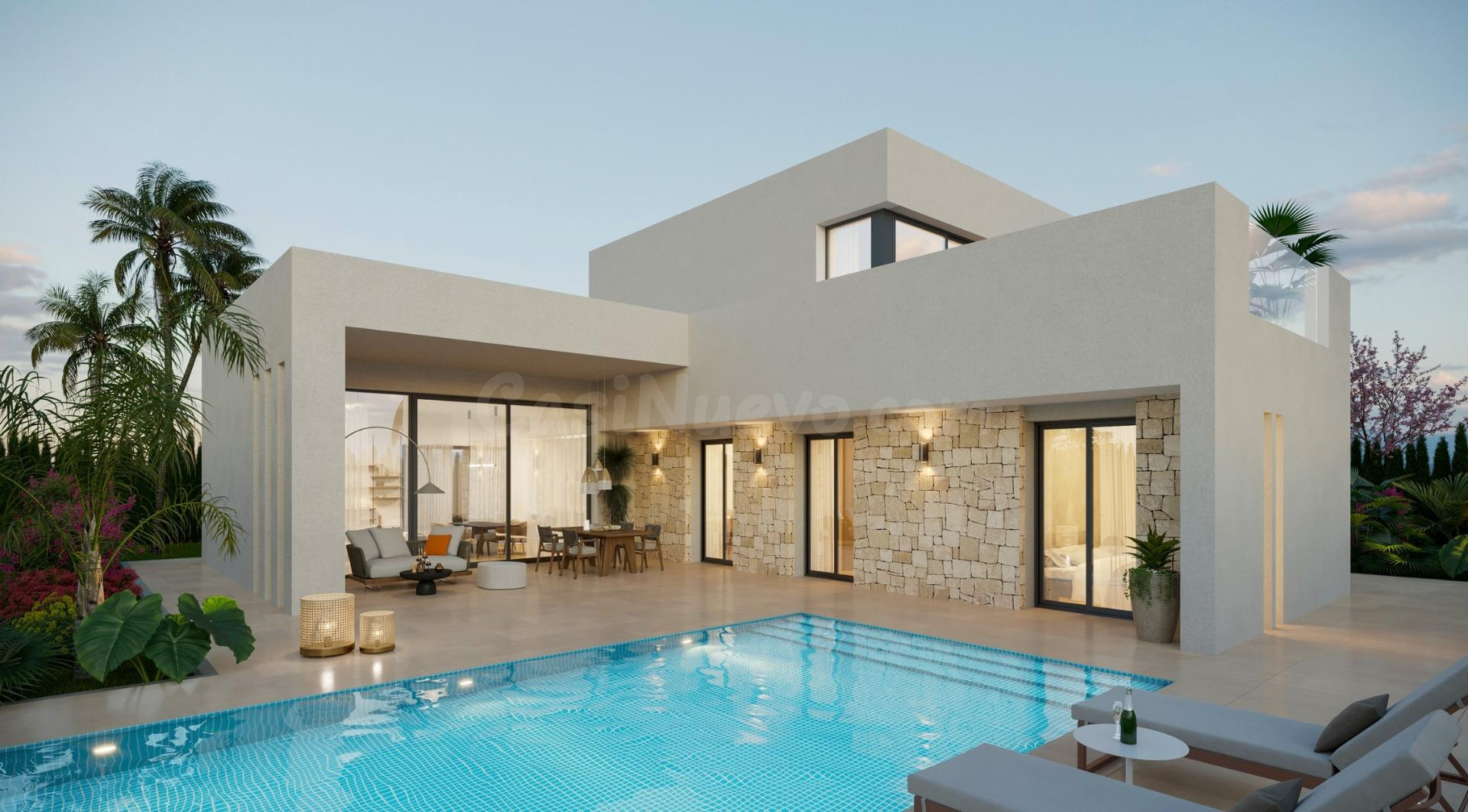 Villa de 4 dormitorios con piscina privada a la venta en Asp