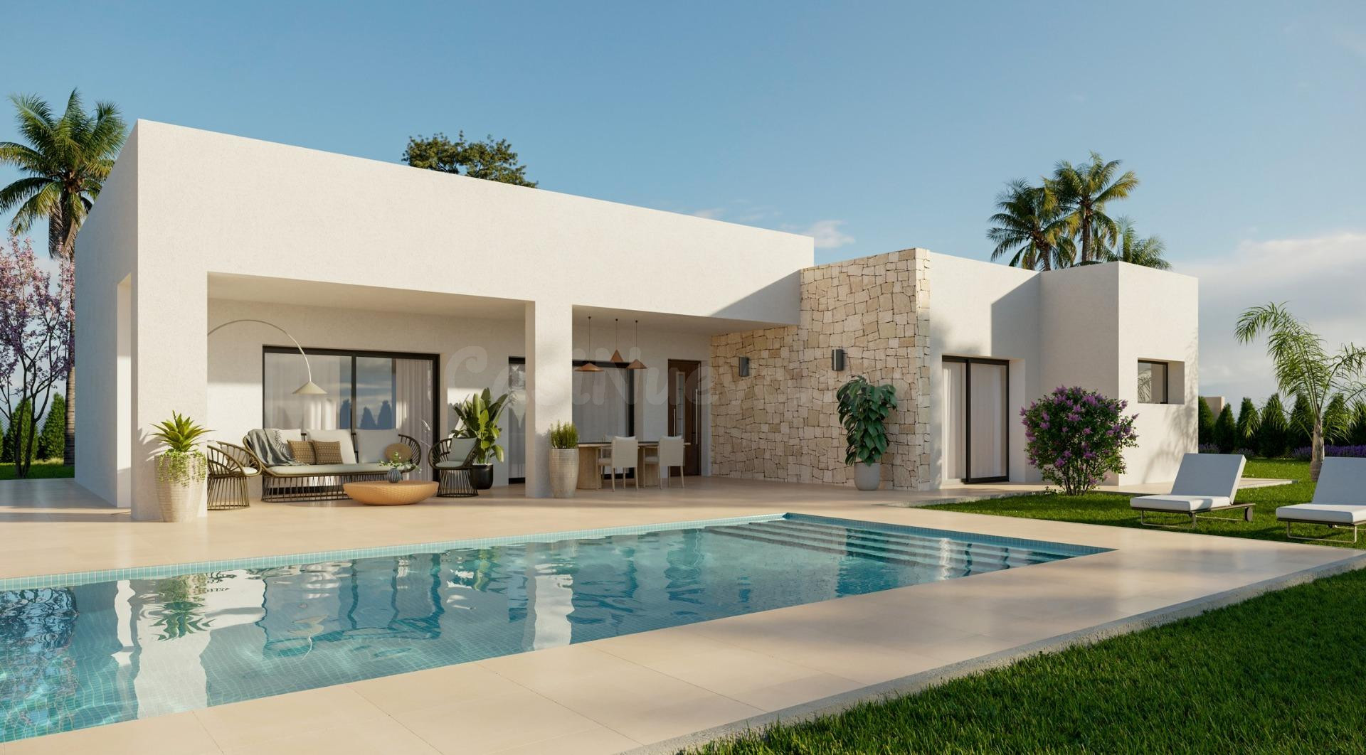 Villa en una sola planta de 3 dormitorios con piscina privad
