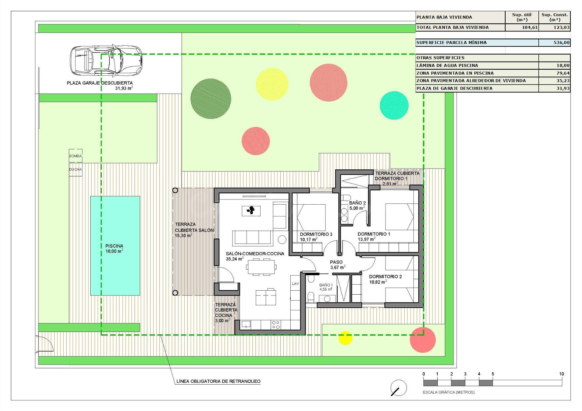 Villa en una planta de 3 dormitorios con piscina privada en  - foto 5