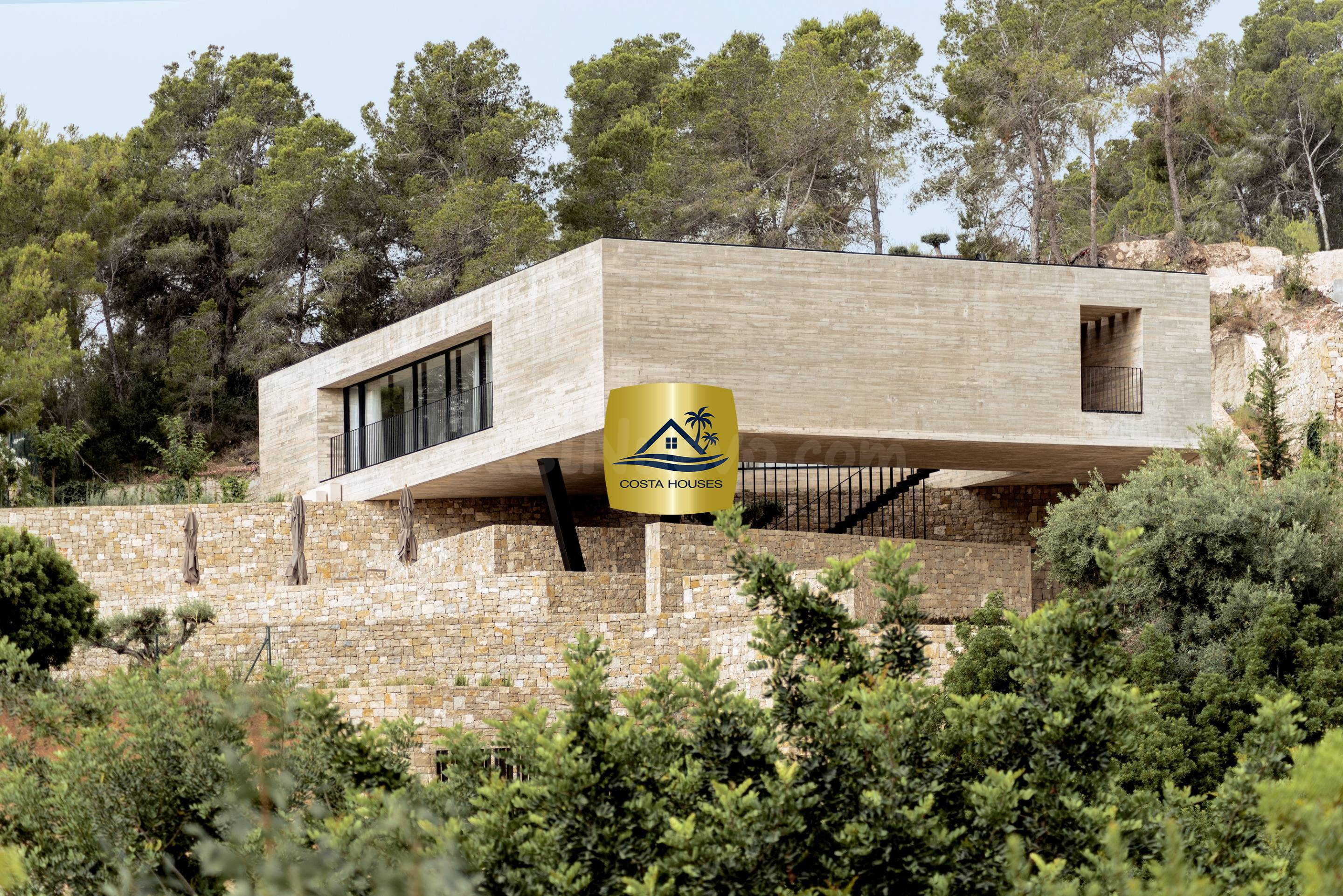 ᑕ❶ᑐ VILLA CONCRETE - VILLA DE DISEÑO CON VISTAS AL MAR EN BE