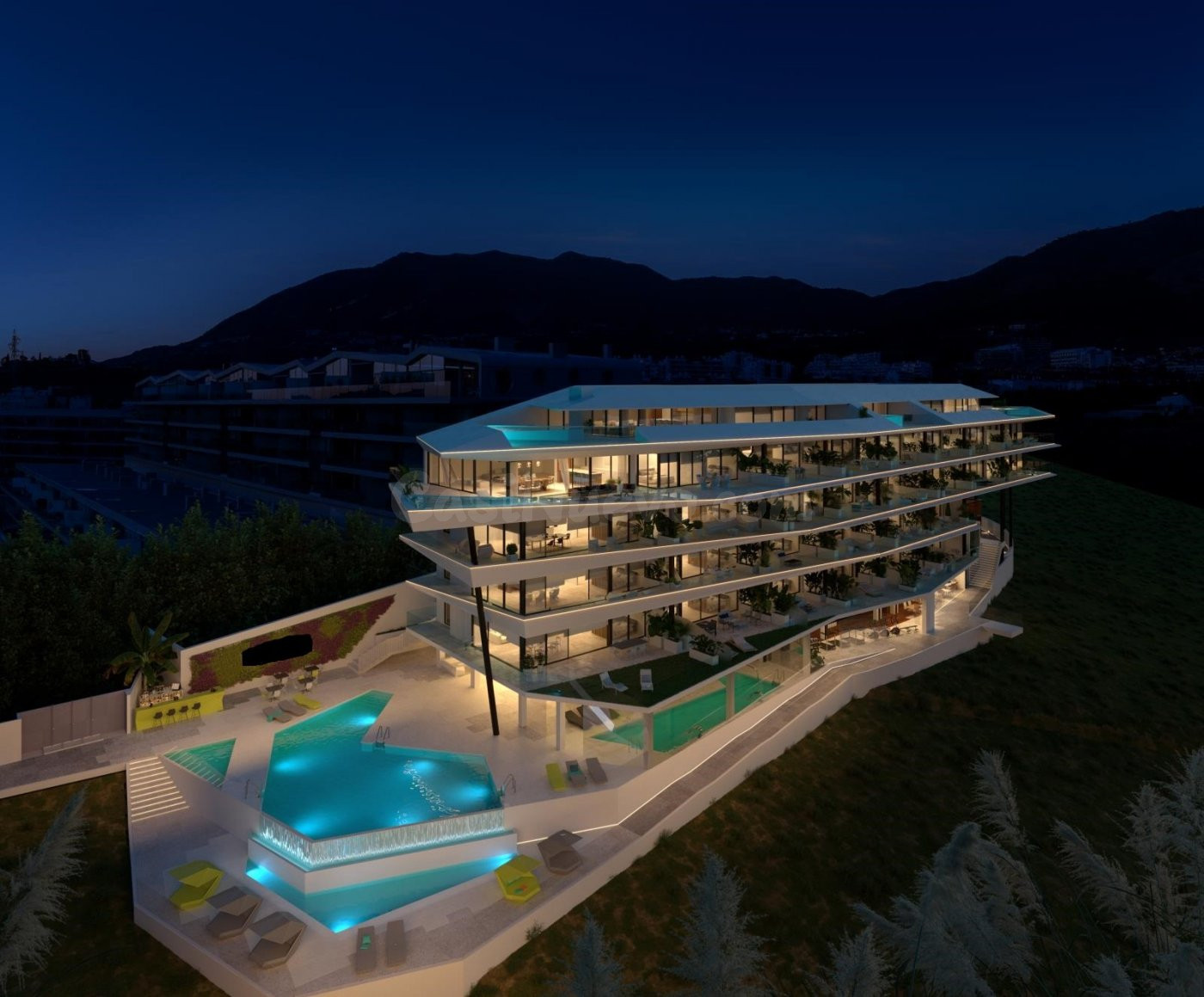 Ático de lujo de 3 dormitorios y 4 baños con vistas al mar y