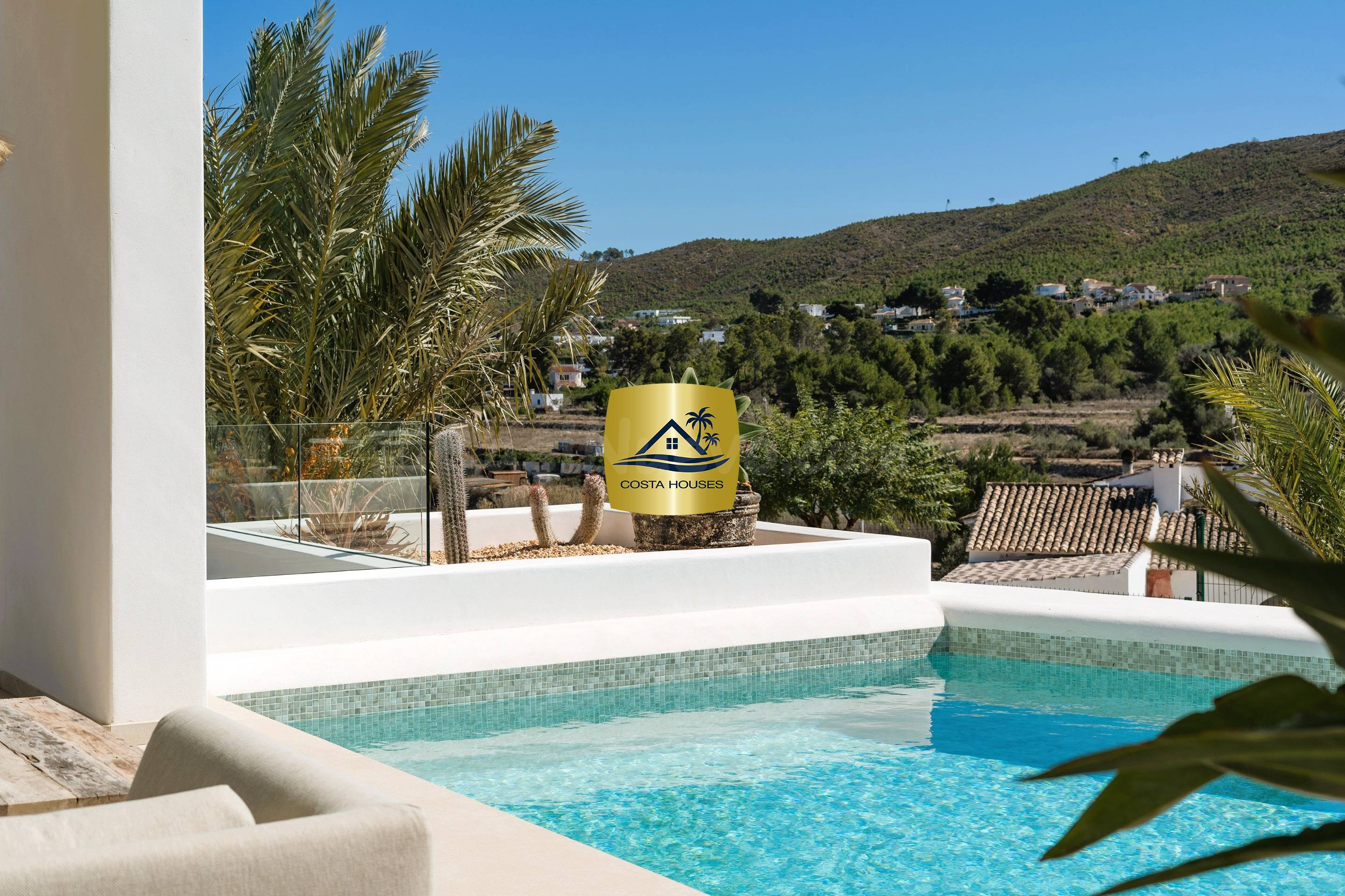 ❶ VILLA SELINA - VILLA ESTILO IBIZA con Vistas a la Montaña en Javea, España