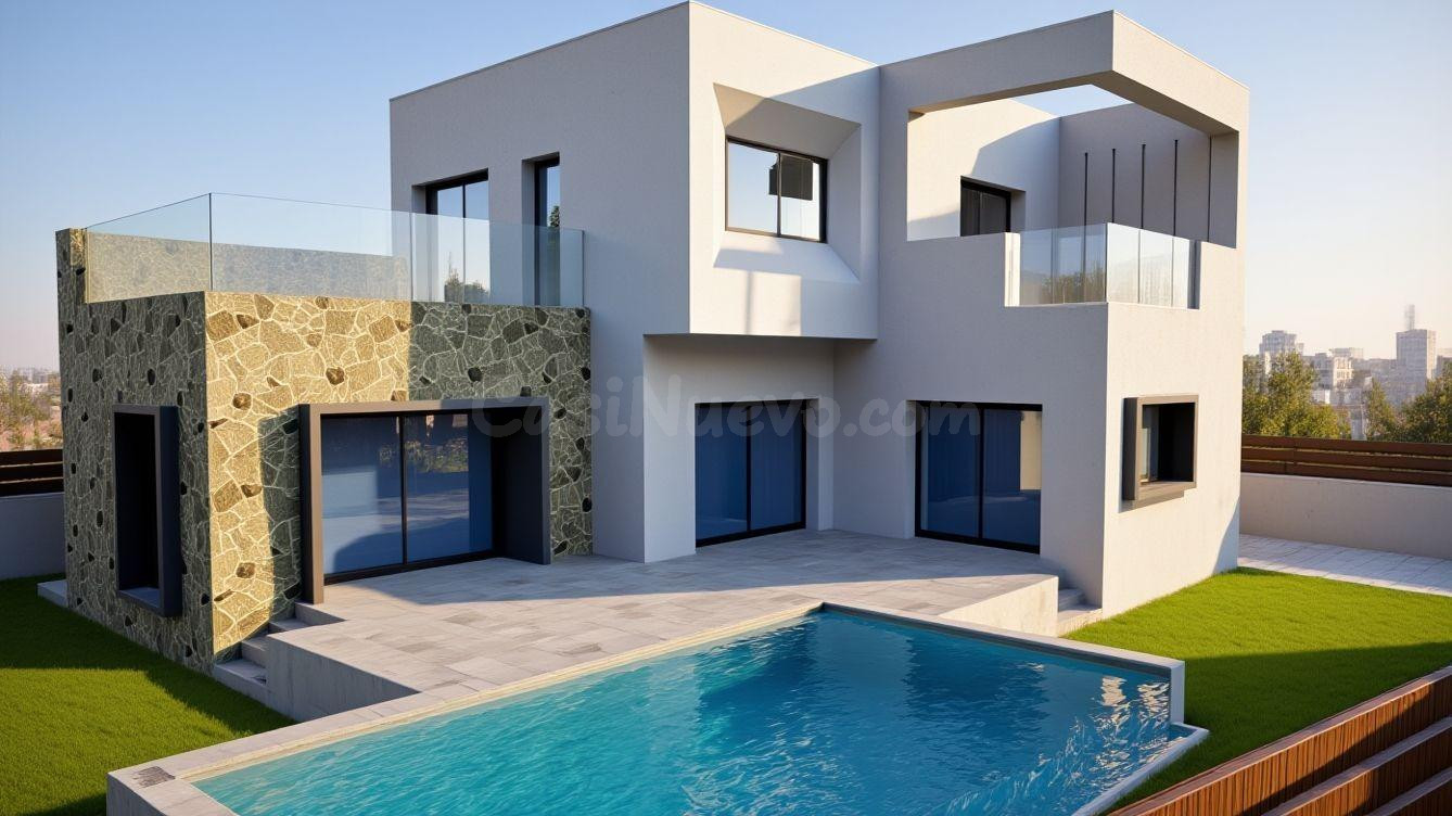 Moderna villa de nueva construcción con vistas abiertas en C