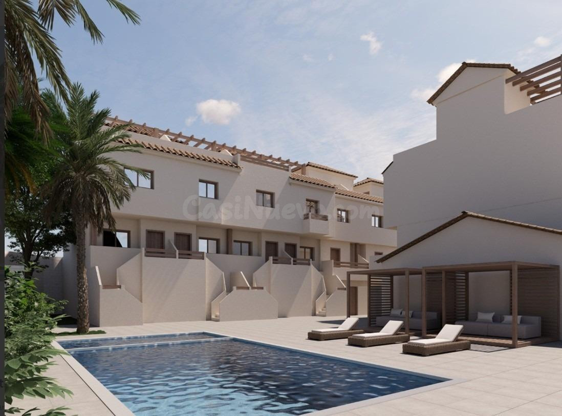Casas adosadas de nueva construcción con vistas al mar en Po