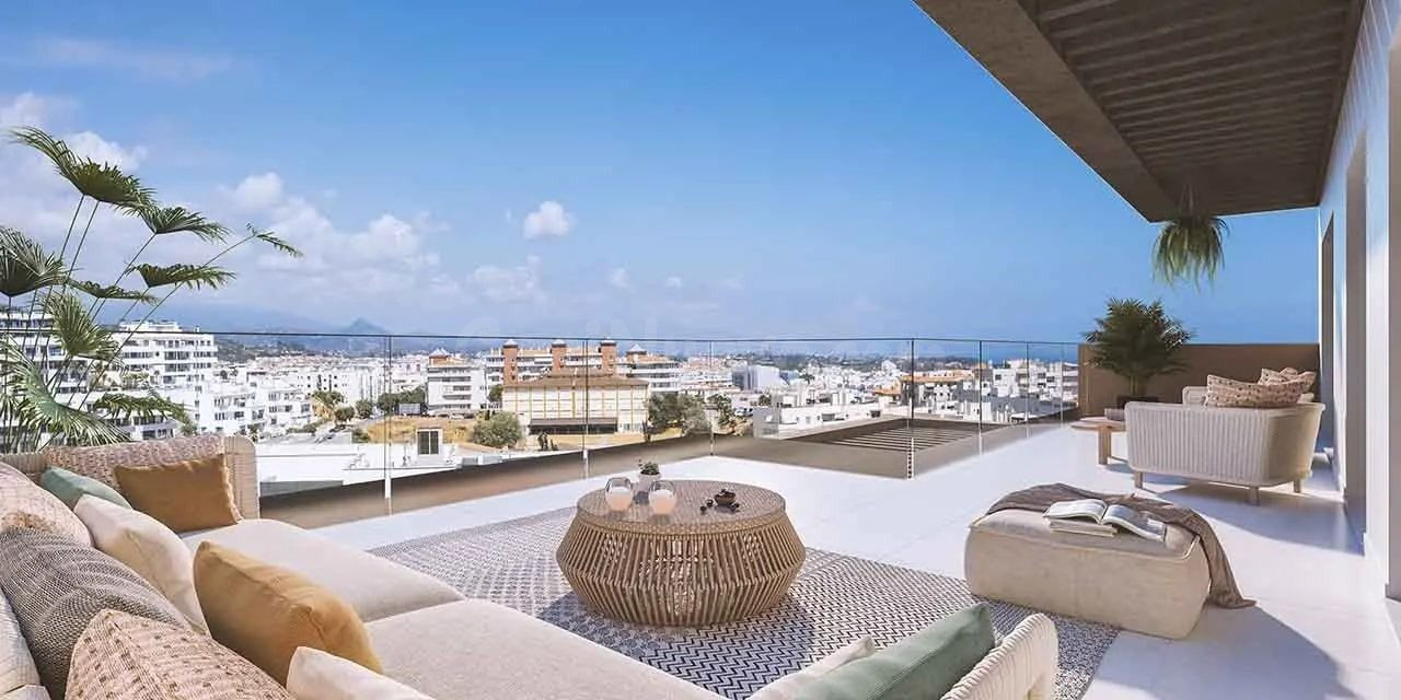 Piso de 3 dormitorios y 2 baños en Estepona. Obra Nueva