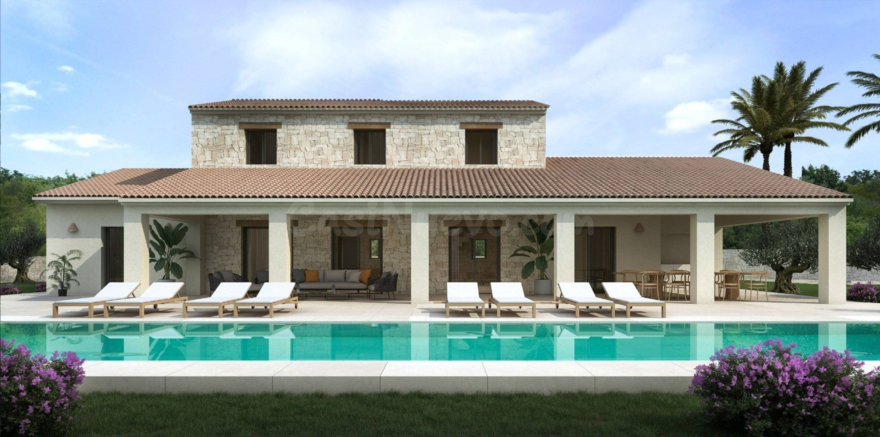 FINCA BENIMEIT – ELEGANTE FINCA MEDITERRÁNEA EN TEULADA, COS - foto 2