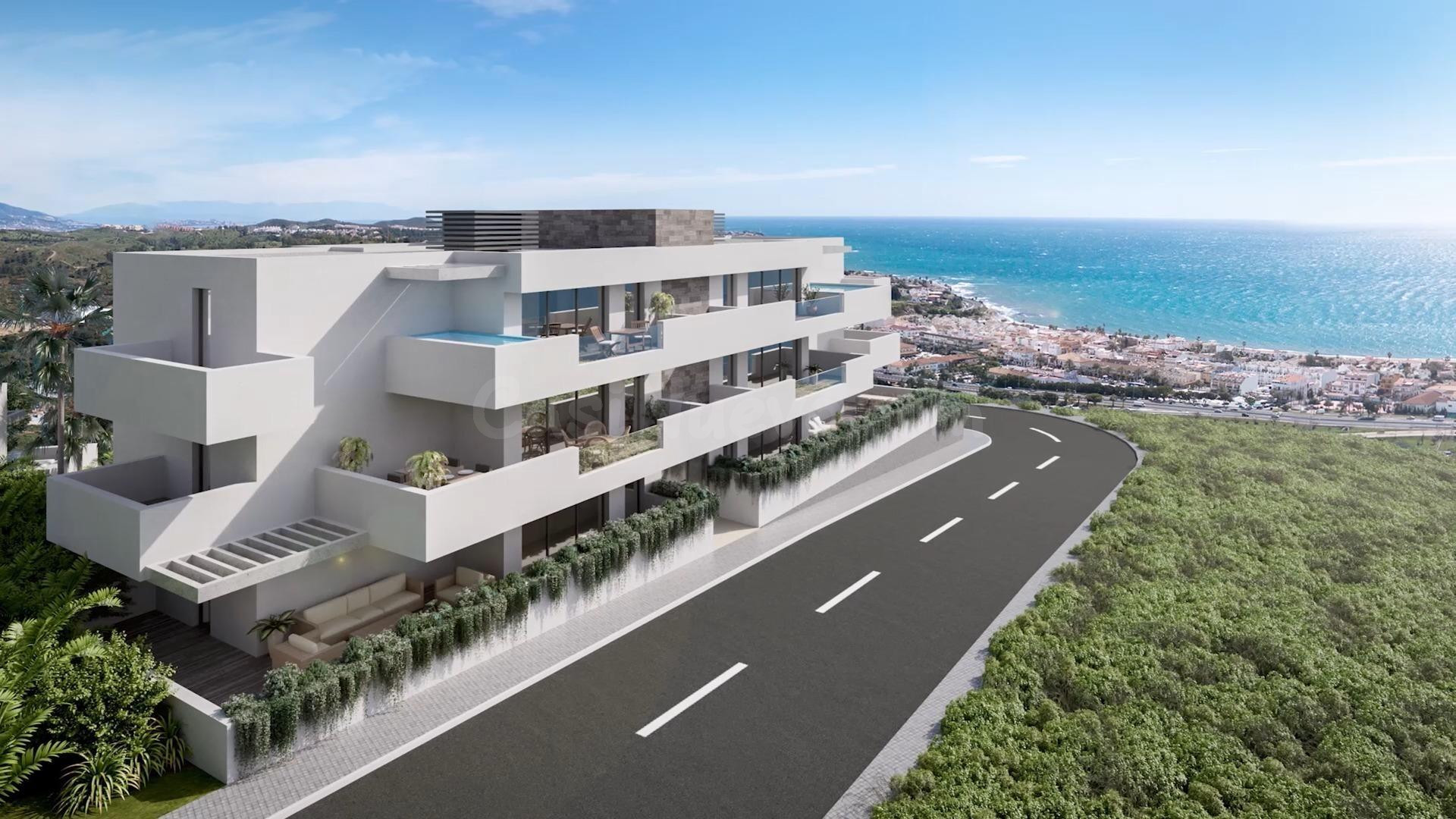 Ático de 1.5 dormitorios y 2 baños con vistas al mar. La Cal - foto 4