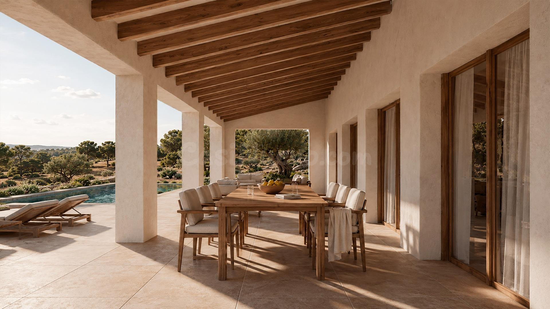 Villa mediterránea de nueva construcción en una amplia parce - foto 4