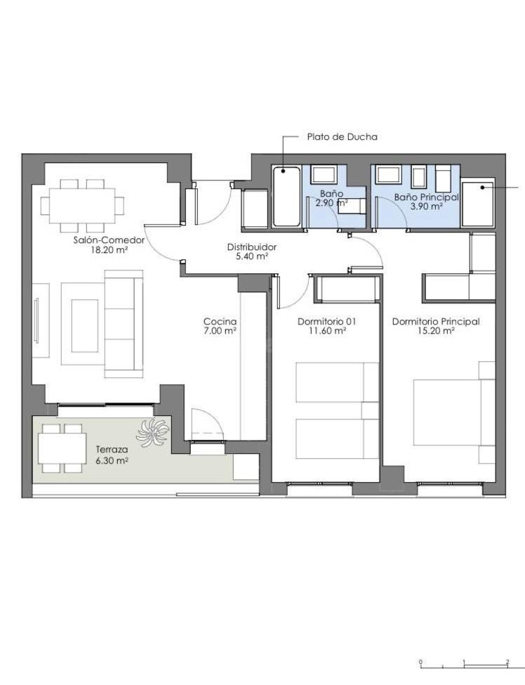 Piso 2 habitaciones 75m² en venta - Nuevo Bulevar - foto 2