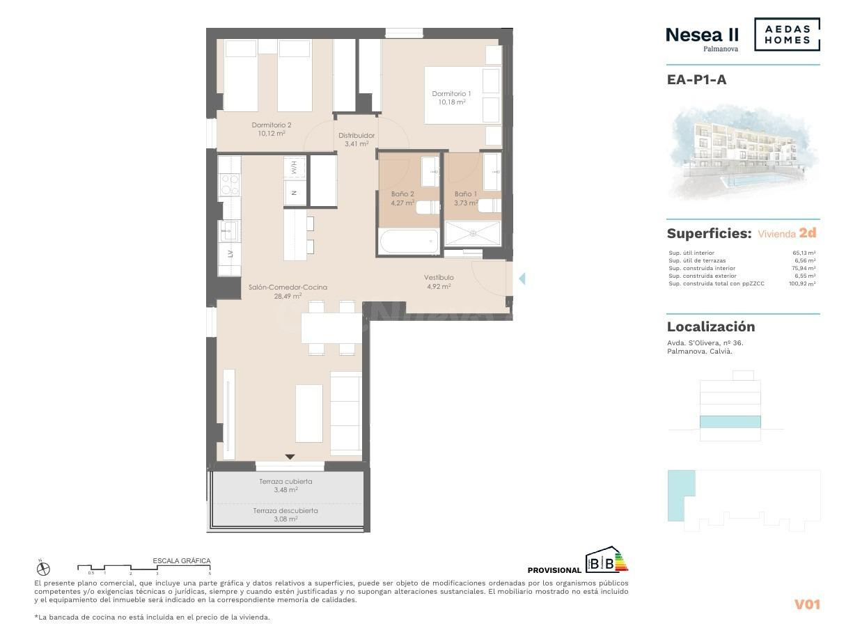 Vivienda de obra nueva en Palmanova con terraza, jardín, pis - foto 2