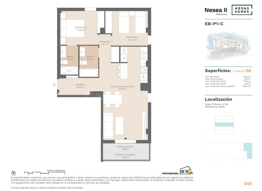 Vivienda de obra nueva en Palmanova con terraza, jardín, pis - foto 2