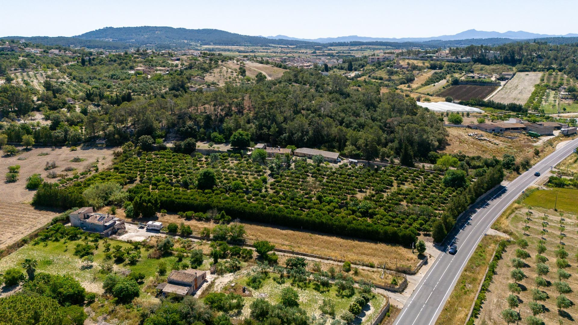 Finca rústica con vistas panorámicas y naranjos en producció