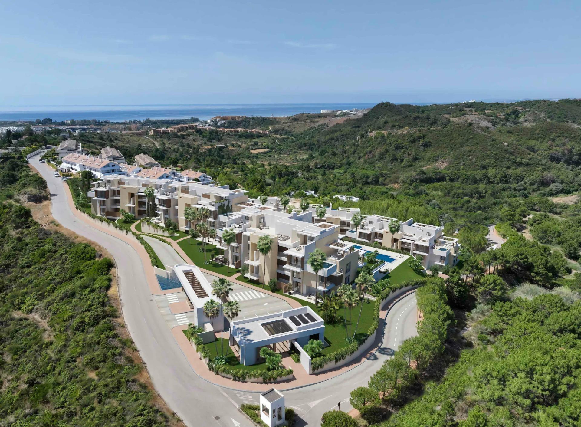 Apartamento planta primera. 2 dormitorios, 2 baños, vistas al mar. La Resina, Estepona
