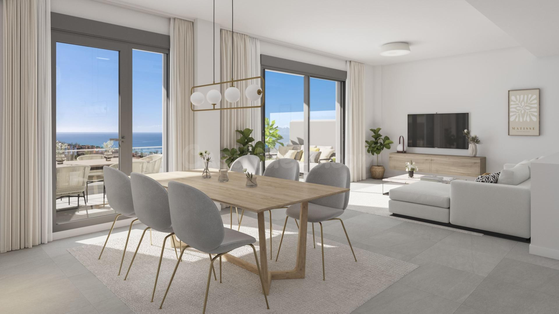 Adosado de 4 dormitorios y 3 baños con vistas al mar. Manilva - foto 3