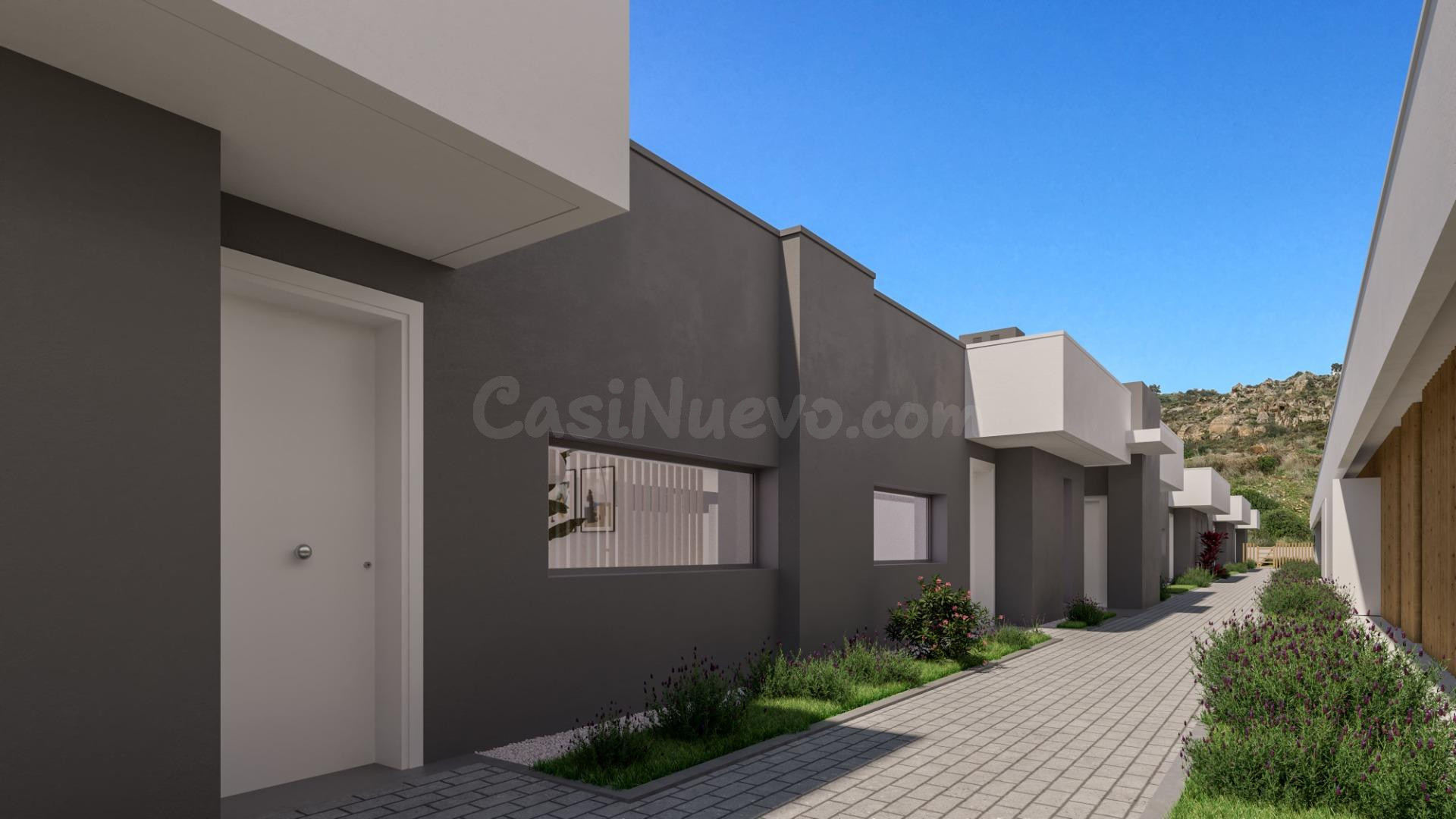 Adosado esquina de 3 dormitorios, 3 baños, jardín, piscina y