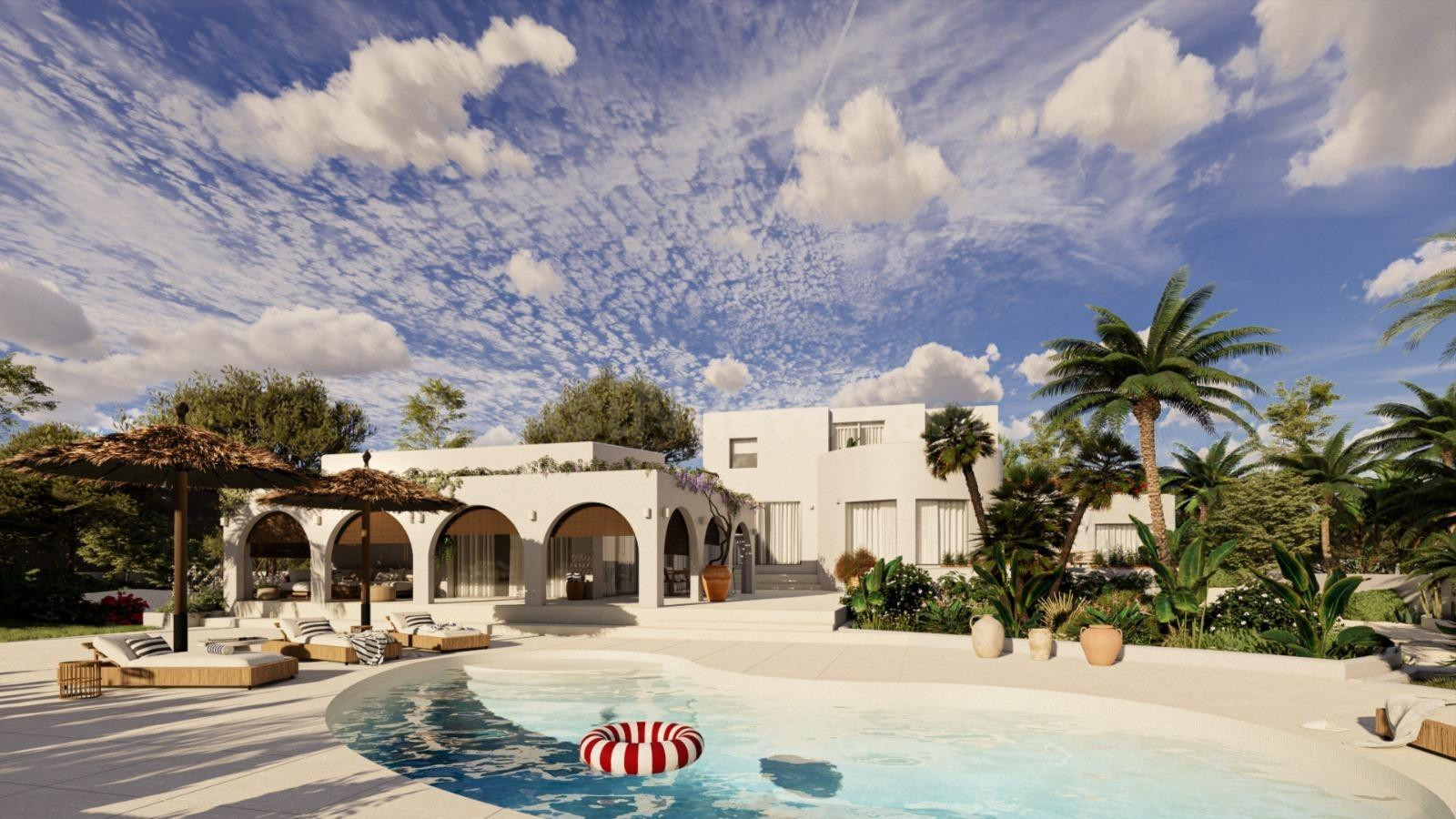 impresionante villa de diseño, en construcción (la casa esta
